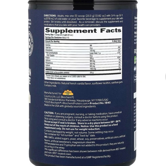 NWT Biochem 100% Whey Protein Isolate Powder - Picture 2 of 5